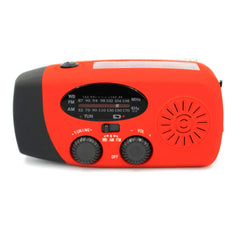 Solar Radio FM AM WB NOAA Weather Radio 2000mAh USB Charging Emergency LED Flashlight Power Ban