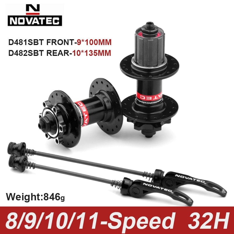 Novatec Hub D041SB D042SB Mountain Bike Disc Card Brake 28/32/36 Holes MTB Road Bicycle Bearing 36H Hubs 8/9/10/11/12 Speed