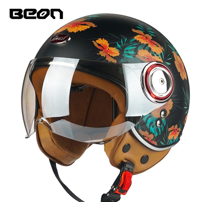 Capacete BEON 110B Motorcycle Scooter Helmet beon open face 3/4 motorbike jet vintage retro helmets Casco ECE Certification