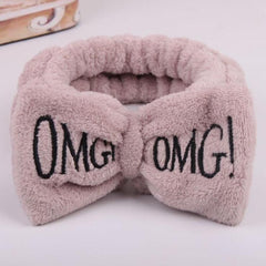 New Letter "OMG" Coral Fleece Soft Bow Headbands for women Girls Cute Hair Holder Hairbands Hair Bands Headwear Hair Accessories