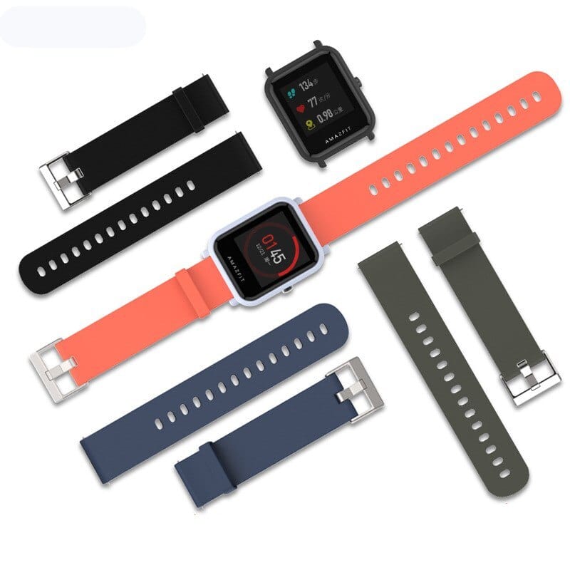 Wrist Strap Silicone Sport Strap For Xiaomi Huami Amazfit Bip Smart Watch 20MM Replacement Band Bracelet Smart Accessories Mar1