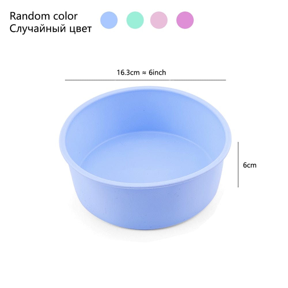 Random Color Silicone Cake Round Shape Mold Kitchen Bakeware DIY Desserts Baking Mold Mousse Cake Moulds Baking Pan Tools - Wowza