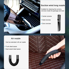 Portable Car Vacuum Cleaner Wired Rechargeable Household Handheld Automatic Vacuum Cleaner 8000pa High Suction Power