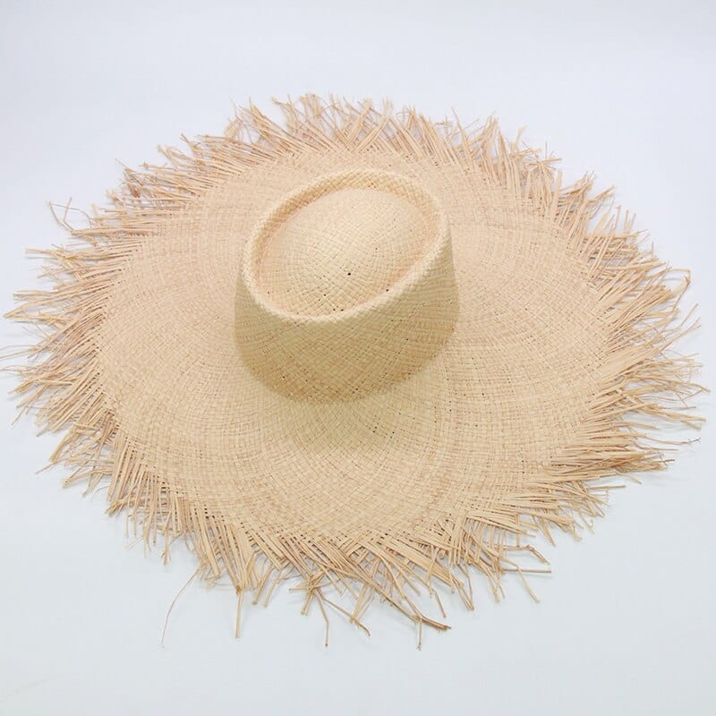 NEW Handmade Women Straw Sun Hats Large Wide Brim Gilrs High Quality Natural Raffia Panama Beach Straw Sun Caps For Holiday