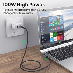 USB Type C To USB C 100W/60W PD Quick Charging Cable QC4.0 Type C Fast Charger For Huawei P40 Samsung S10 S20 Macbook Pro