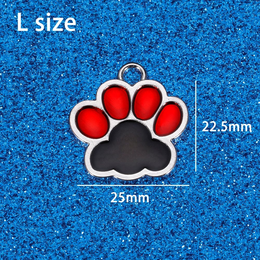 Personalized Dog Cat Tags Engraved Cat Dog Puppy Pet ID Name Collar Tag Pendant Pet Accessories Paw Glitter Pendant - Wowza