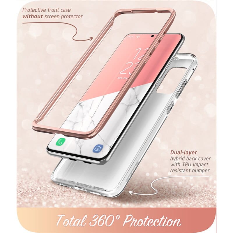 For Samsung Galaxy S20 Case / S20 5G Case i-Blason Cosmo Full-Body Glitter Marble Bumper Cover WITHOUT Built-in Screen Protector