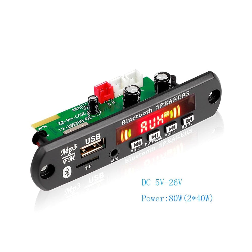 DC 5V 18V 50W Amplifier MP3 Decoder Board Bluetooth V5.0 Car MP3 Player USB FM AUX Radio Recording Module For Speaker Handsfree