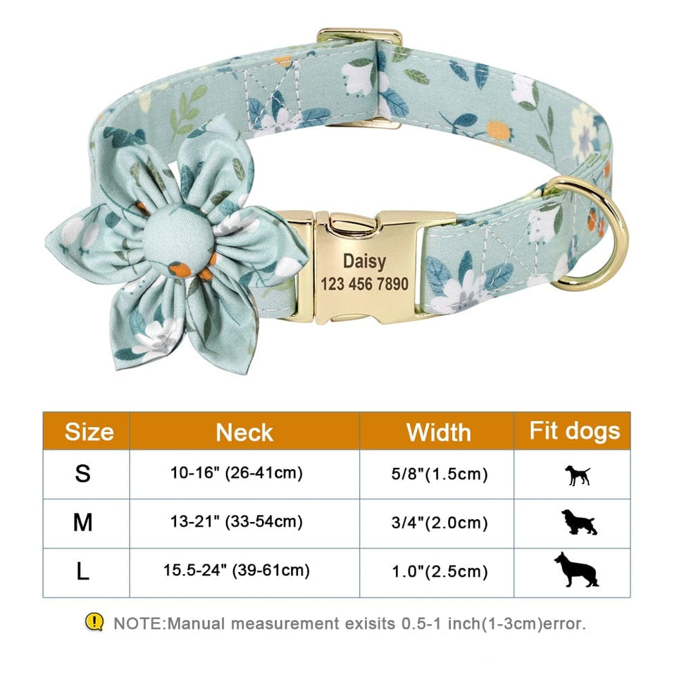 Fashion Printed Dog Collar Personalized Nylon Dog Collar Custom Pet Puppy Cat Collars Engraved ID Tag Collars Dog Accessories