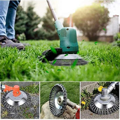 Steel Wire Brushcutter Head Weed Brush Lawn Mower Grass Eater Trimmer Brush Cutter Tools Garden Grass Trimmer Head Weed