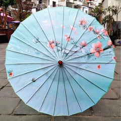 Silk Cloth Women Umbrella Japanese Cherry Blossoms Ancient Dance Umbrella Decorative Umbrella Chinese Style Oil Paper Umbrella