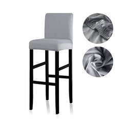 Solid Colors Bar Chair Cover Stretch For Bar Stool Short Back Dining Room Spandex Elastic Slipcover For Chairs Banquet Wedding