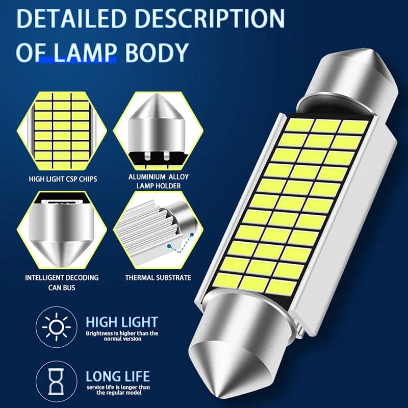 LED Bulb 31mm 36mm 39mm 41mm High Quality Super Bright C5W C10W Car License Plate Light Auto Interior Reading Dome Lamp