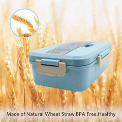 Lunch Box Food Container Bento Box Heated Lunchbox Kids Lunchbox Snack Straw Wheat Korean Sealed Student Plastic Box for Food - Wowza