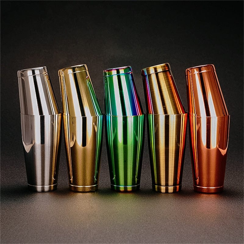 Stainless Steel Cocktail Boston Bar Shaker: 2-piece Set: 18oz Unweighted & 28oz - Wowza