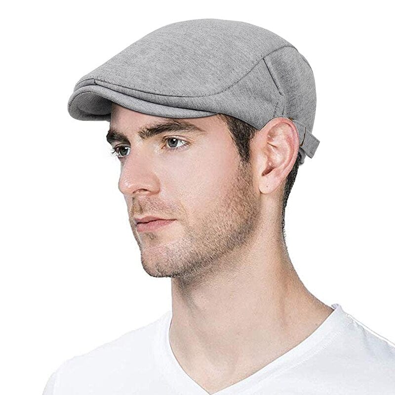 2019 new Man Berets cotton British Vintage Flat Caps Gatsby Male Solid Gray Black Spring Autumn Winter Adjustable Driver Hats
