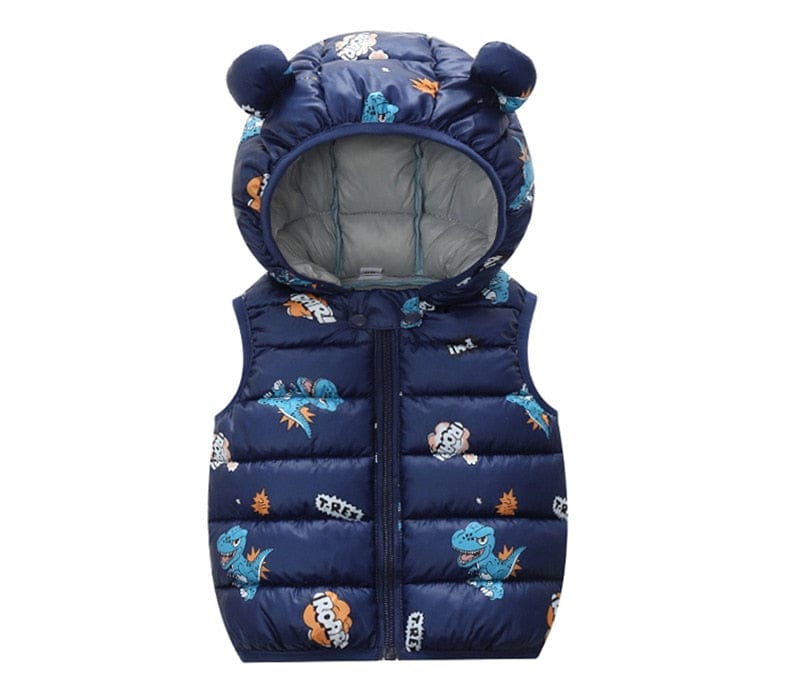 2020 Autumn Children Warm Down Vest Baby Cotton Waistcoat Kids Outerwear Vest Children Clothing Boys Girls Hooded Jackets Vest