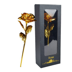 24k Gold Plated Rose With Love Holder Box Gift Valentine's Day Mother's Day Gifts Flower Gold Dipped Rose