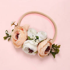 Balleen Shiny Fashion Florals Headband Newborn Baby Elastic Princess Hairbands Child Kids Pearl Fresh Style Cute Headwear Gifts