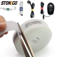 USB Cable Winder Cable Organiser Ties Mouse Wire Earphone Holder HDMI Cord Free Cut Management Phone Hoop Tape Protector