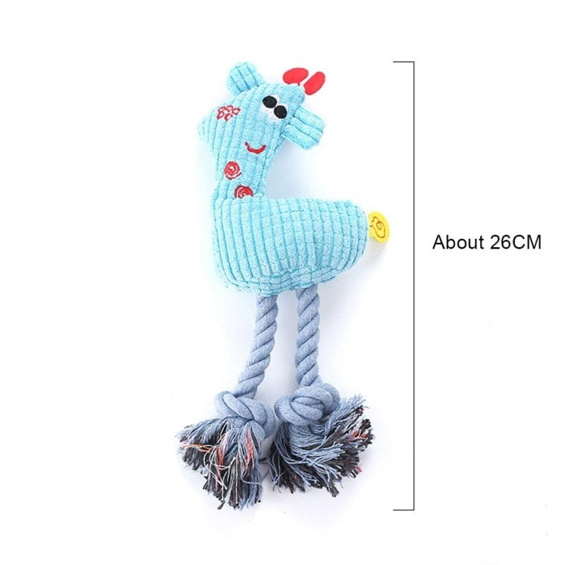 Fun Pets Toy Donkey Shape Corduroy Chew Toy For Dog Puppy Squeaker Squeaky Plush Bone Molar Dog Toy Pet Training Dog Accessories