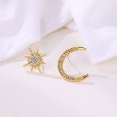 Korea New Fashion Gold Silver Color Cross Crystal Stud Earrings for Women Elegant Cute Pearl Earrings Brincos Jewelry