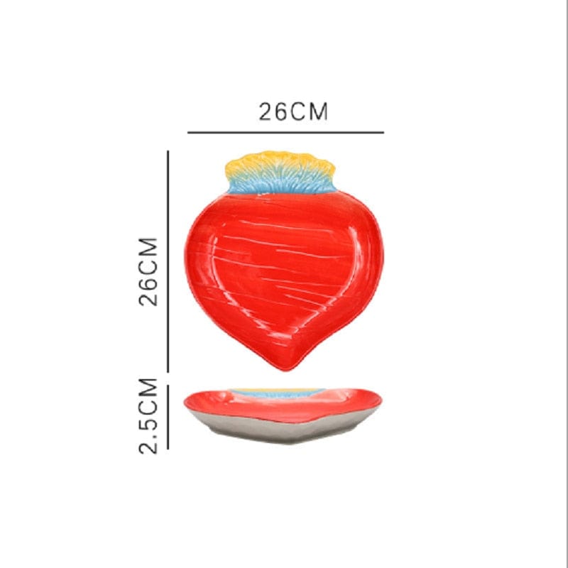 Fruit Shaped Ceramic Salad Plate Creative Cute Household Snack Dish - Wowza