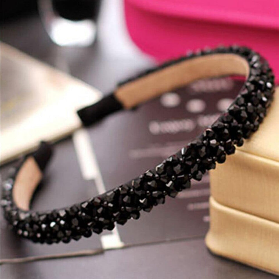 Girls Shiny Luxury Rhinestone Hair Band High Quality Diamond Pearls Hair Hoop Accessories for Women Crystal Headbands Ornaments