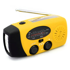 Solar Radio FM AM WB NOAA Weather Radio 2000mAh USB Charging Emergency LED Flashlight Power Ban