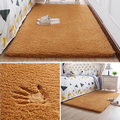 Nordic Fluffy Carpet For Bedroom Living Room Large Size Plush Anti-slip Soft  Door Mat White pink Red Children's Rugs For Room