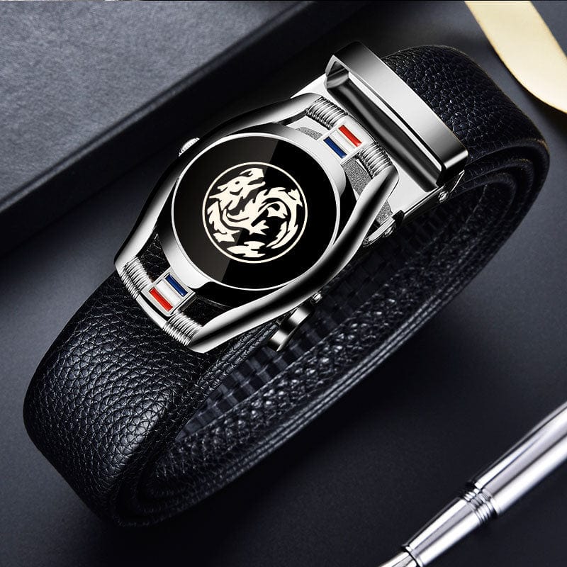 Belts for 3.5cm Width Sports Car Brand Fashion Automatic Buckle Black Genuine Leather Men's Jeans High Quality Waist Male Strap