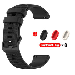 Watch Strap For Garmin Venu Vivoactive 3 Silicone Wristband Strap For Garmin Vivoactive 4S 4 Forerunner 245 With Dustproof Plug