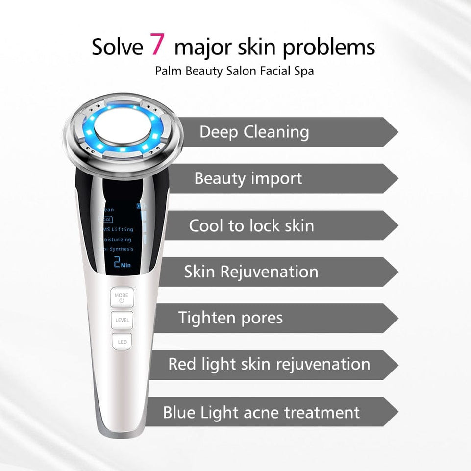 7in1 RF&EMS Radio Mesotherapy Electroporation lifting Beauty LED Photon Face Skin Rejuvenation Remover Wrinkle Radio Frequency