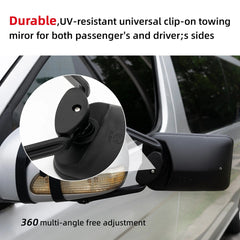 PAIR of Adjustable Trailer Towing Mirror Trailer Wing Mirror Extension Towing Blind Spot Mirror Car Truck Blind Spot