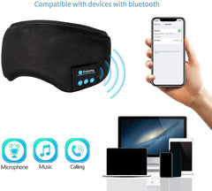 Sleep Headphones Bluetooth Eye Mask Wireless Bluetooth Music Travel Handsfree Sleeping Mask with Built-in Speakers Microphone