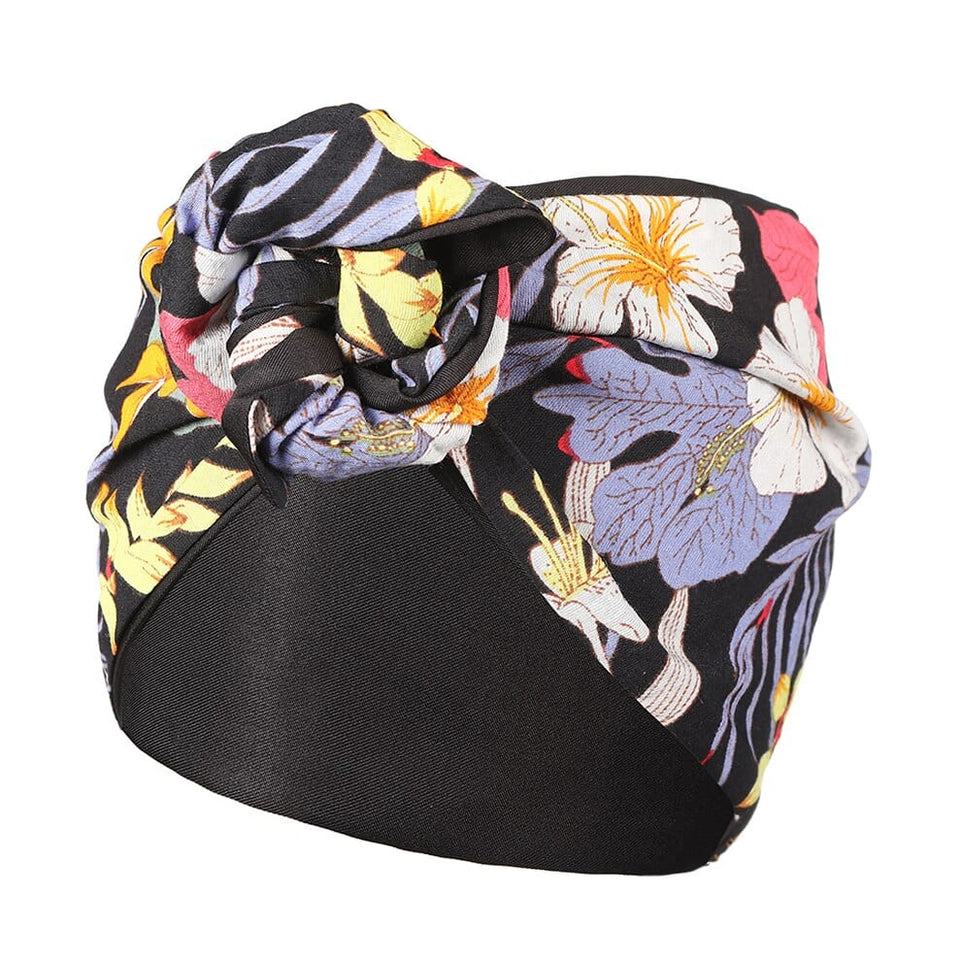 MOLANS New Floral Printing Elastic Bandana Wire Headband Knotted Fashion Tie Scarf Hairband Headdress for Women Hair Accessories