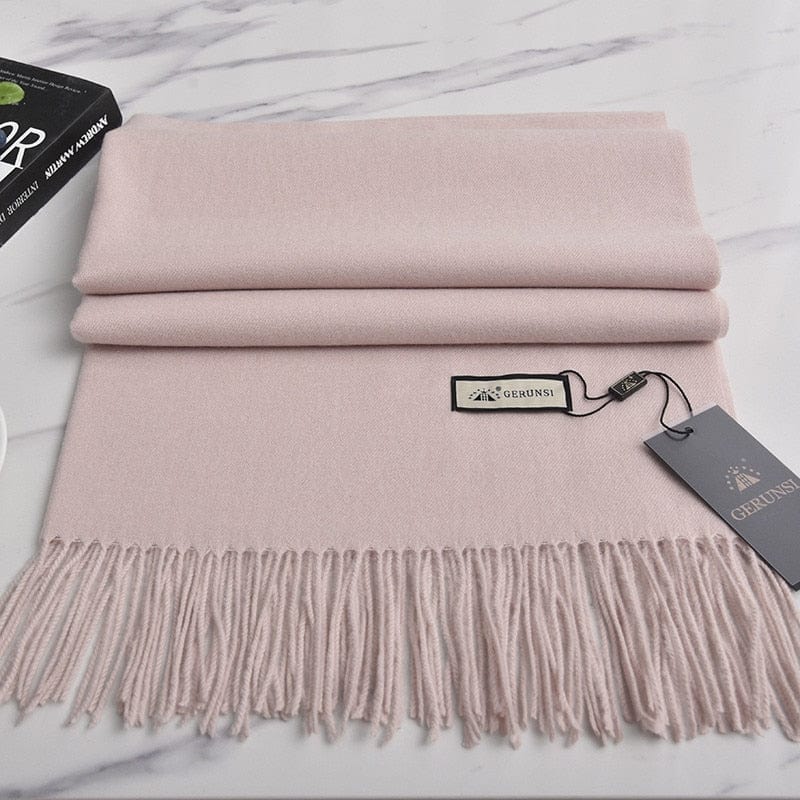 VISROVER new 32 colors woman winter scarf fashion female shawls cashmere handfeeling winter wraps solid color winter hijab scarf