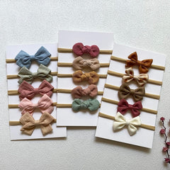 5Pcs/Set Baby Headband Bows For Girls Headbands Children Elastic Hair Bands New Born Hairband Soft Toddler Cute Accessories