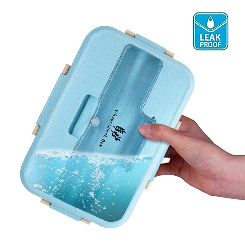 Lunch Box Food Container Bento Box Heated Lunchbox Kids Lunchbox Snack Straw Wheat Korean Sealed Student Plastic Box for Food - Wowza