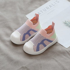 Infant Toddler Shoes Spring Girls Boys Casual Shoes Comfortable Baby Kids Shoes Non-slip Soft Bottom Stitching Color Sneakers