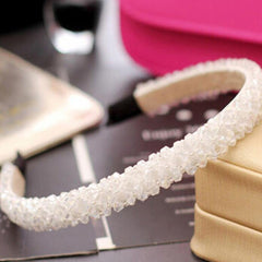 Girls Shiny Luxury Rhinestone Hair Band High Quality Diamond Pearls Hair Hoop Accessories for Women Crystal Headbands Ornaments