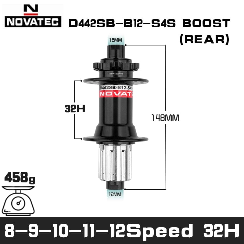 Novatec Hub D041SB D042SB Mountain Bike Disc Card Brake 28/32/36 Holes MTB Road Bicycle Bearing 36H Hubs 8/9/10/11/12 Speed