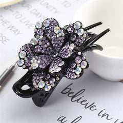 Rhinestone Hairpin Flower Leaf Butterfly Duckbill Hair Claws Retro Hair Clips Accessories For Women Shinning Ponytail Headwear