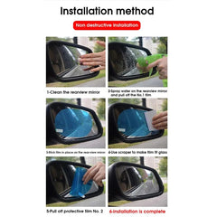 1 Pair Rainproof Car Mirror Clear Film Membrane Anti Fog Anti-glare Waterproof Sticker Safety Car styling