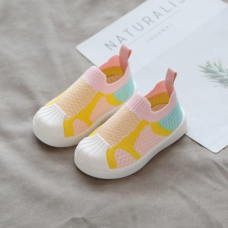 Infant Toddler Shoes Spring Girls Boys Casual Shoes Comfortable Baby Kids Shoes Non-slip Soft Bottom Stitching Color Sneakers