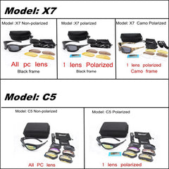 Tactical Polarised Glasses Military Goggles Army Sunglasses with 4 Lens Original Box Men Shooting Hiking Eyewear Gafas