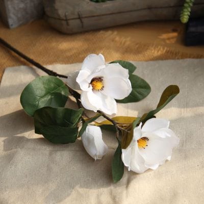 3 Head Magnolia Flower Simulation Valentine's Day Gift Wedding Decoration Artificial Fllower Home Decoration