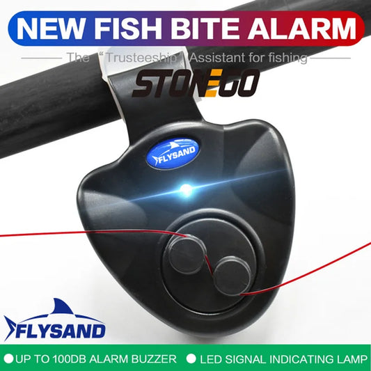 Fish Bite Alarm Electronic Buzzer on Fishing Rod with Loud Siren Daytime Night Indicator With Battery