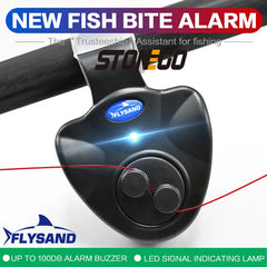 Fish Bite Alarm Electronic Buzzer on Fishing Rod with Loud Siren Daytime Night Indicator With Battery