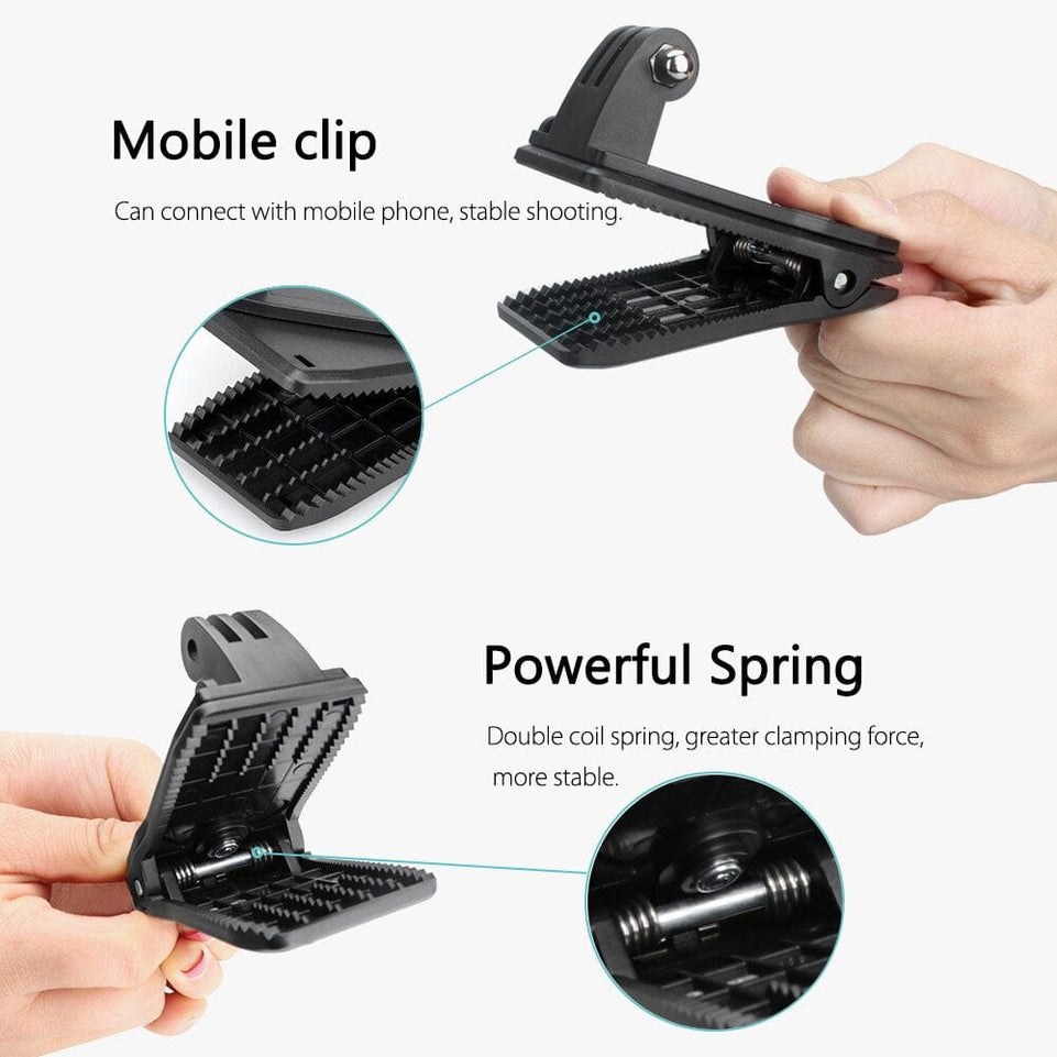 Vamson for Go Pro 11 10 9 8 Accessories 360-Degree Rotation Clip For GoPro Hero 6 5 for Insta360 X3 X2 Dji  Action 3 2 For Phone